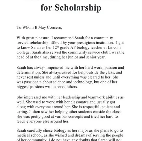 Reference Letter for Student Scholarship: A Comprehensive Guide