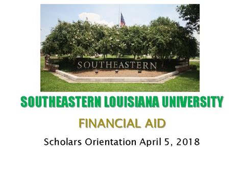 Financial Aid at Southeastern Louisiana University: A Comprehensive Guide Tables