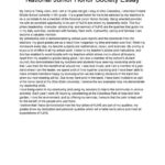 Sample Essays for National Honor Society