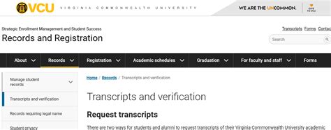 VCU Unofficial Transcript: Everything You Need to Know