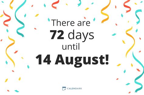 Only [Number] Days Until August 14, 2024!
