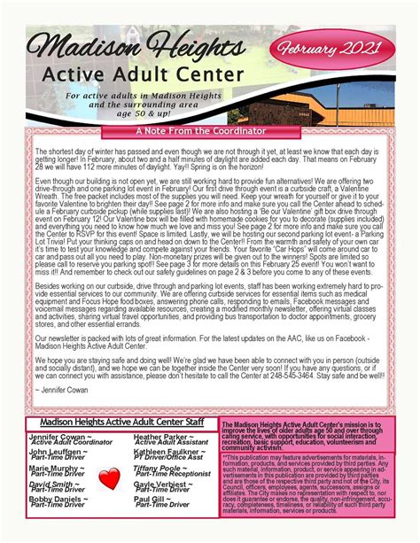 Madison Heights Active Adult Center: Empowering Seniors for a Fulfilling Life