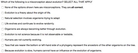 Which of the Following is a Misconception?