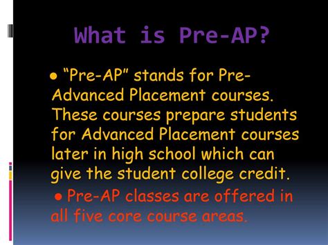 What Does Pre-AP Classes Mean?