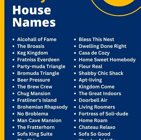 Witty House Names: A Splash of Humor for Your Abode