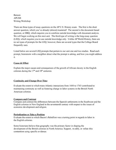 What are the Three Kinds of LEQ Essays?
