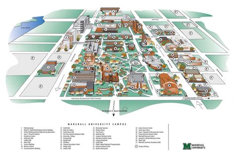 Map of Marshall University: Explore the Heart of Huntington