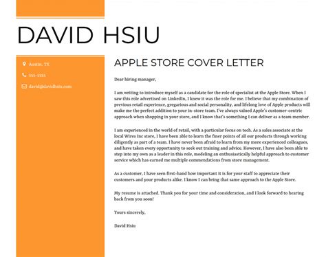 Apple Store Cover Letter That Will Make You Stand Out From the Crowd