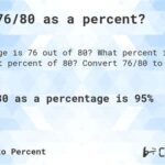 76 is what percent of 80?