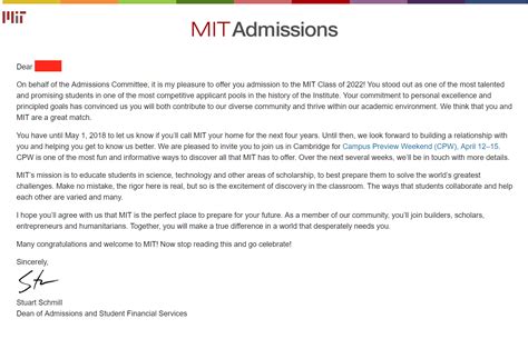 MIT Acceptance Letter: Decoding the Secrets to Success