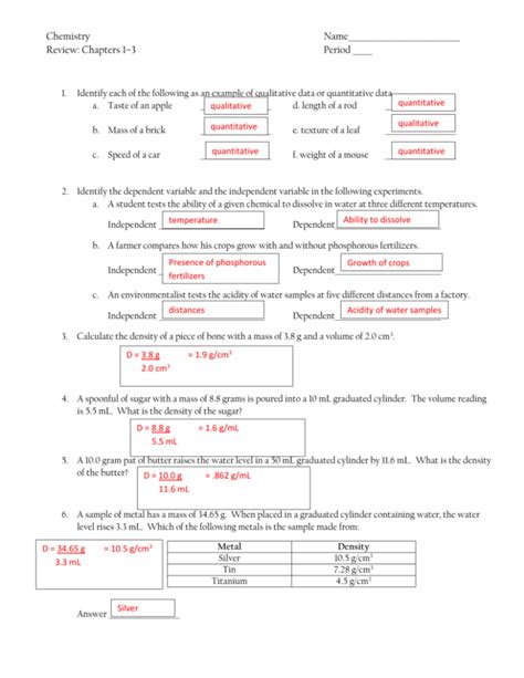 Chemistry Chapters 1-3 Review: A Comprehensive Guide to the Fundamentals