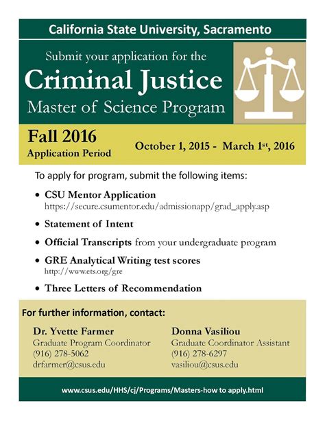 Sac State Criminal Justice: A Legacy of Excellence and Innovation Additional Information Tables