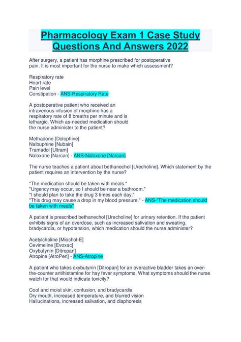 Pharmacology Test 1: Master Essential Concepts for Success