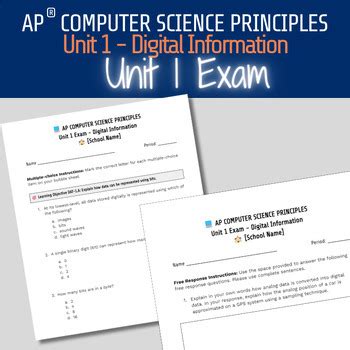 AP CSP Unit 1: Digital Information Code.org Test