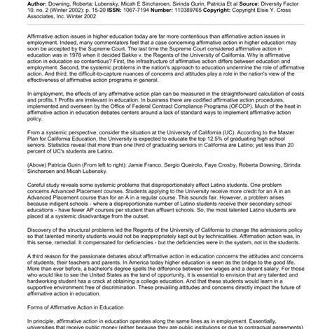 Affirmative Action in Higher Education: A Comprehensive Analysis Rationale for Affirmative Action Implementation of Affirmative Action Legal Challenges and Controversies Potential Implications Considerations and Recommendations Conclusion