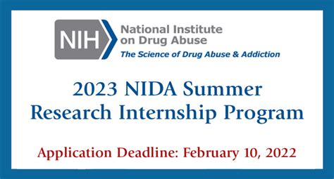 NIDA Summer Research Internship Program: Uncover the Secrets of Addiction Science