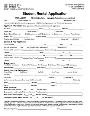 Students Rental Application: A Comprehensive Guide for Renters