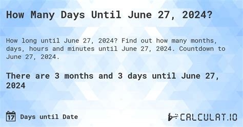 How Many Days Until June 15, 2024? Countdown to June 15, 2024 Frequently Asked Questions Conclusion