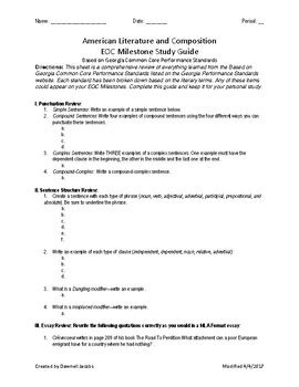 How to Study for American Lit EOC: A Comprehensive Guide