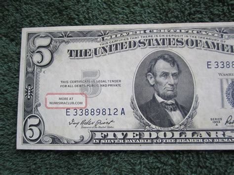 Five Dollar Silver Certificate 1953 Value: A Detailed Guide for Collectors