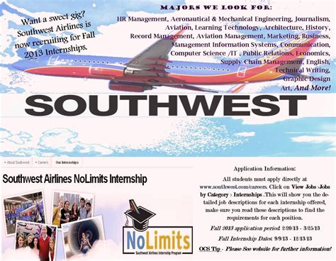 Southwest Airlines Internships: A Gateway to a Career in Aviation More Information Tables