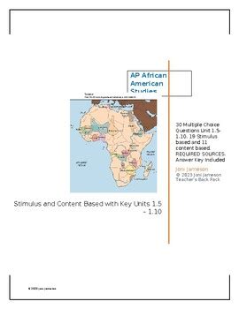 AP African American Studies Test Quiz