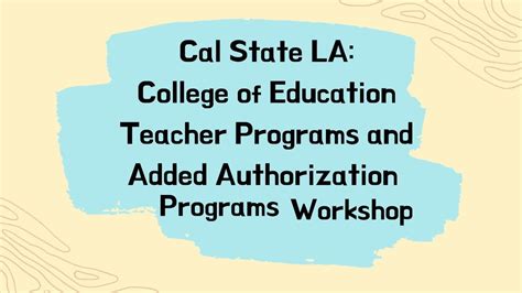 Csula Credential Program: Fast-Track Your Teaching Career