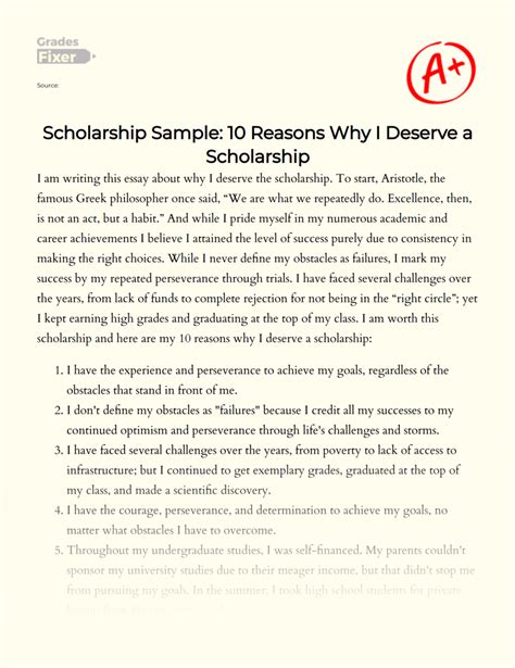 Why Do You Need This Scholarship? Sample Answers to Help You Stand Out
