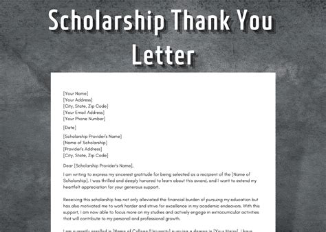 A Heartfelt Gratitude Letter for the Transformative Gift of a Scholarship