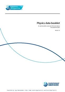 Physics Data Booklet: An Essential Tool for Students and Researchers