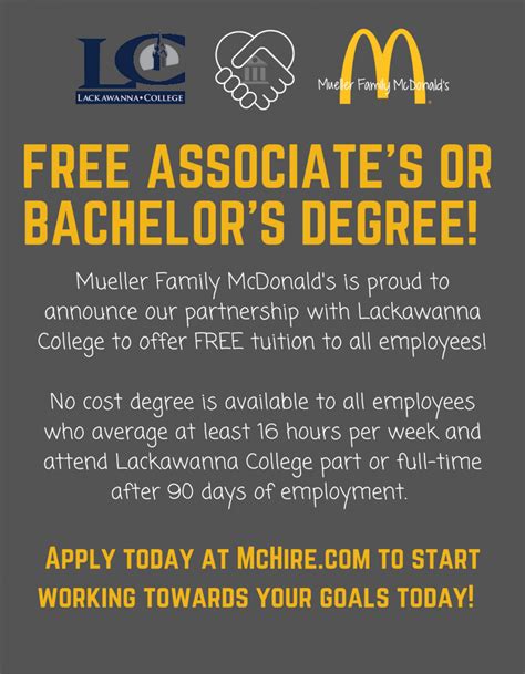 McDonald’s Scholarship Opportunities for Employees