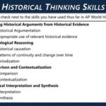 Historical Thinking Skills for AP World History Practice and Application