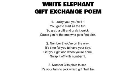 White Elephant Gift Exchange Poem: A Dose of Holiday Humor and Silliness