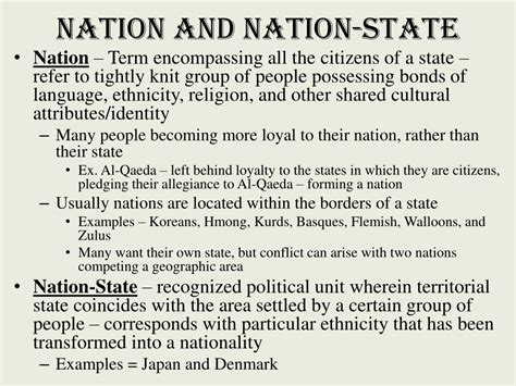 Nation State AP Human Geography Definition