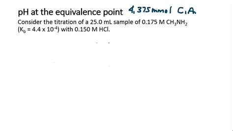 Calculate the pH at the Equivalence Point