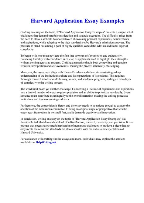 Sample Personal Statement That Got Into Harvard: A Comprehensive Guide