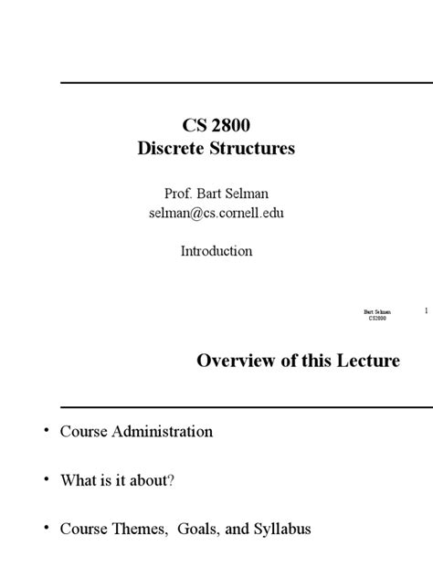 CS 2800 Cornell: A Comprehensive Guide for Students