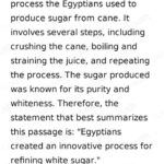 Which Statement Best Summarizes This Passage: Sugar Changed the World?