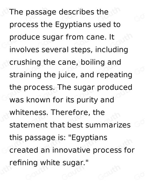 Which Statement Best Summarizes This Passage: Sugar Changed the World?