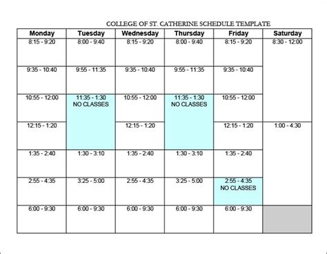 Class Schedule for Augusta University