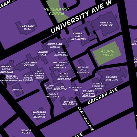 Map of Wilfrid Laurier University