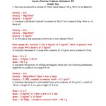 Density Practice Problem Worksheet