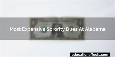 Alabama Sorority Dues: A Comprehensive Breakdown