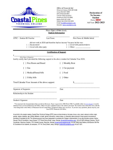 Coastal Pines Financial Aid: A Lifeline for Students