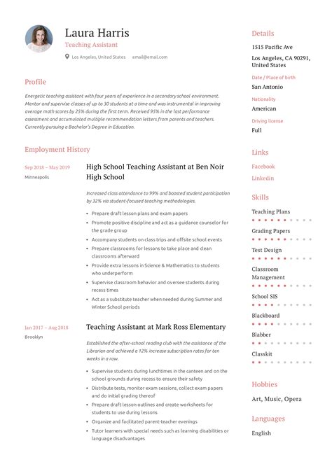 Teaching Assistant on Resume: A Comprehensive Guide to Showcase Your Skills and Experience