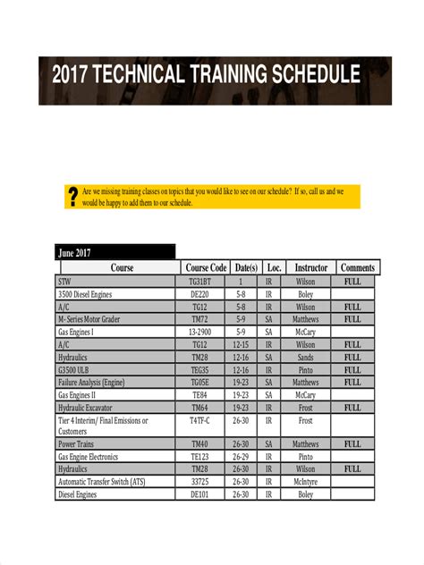 Course Schedule: Alex Tech