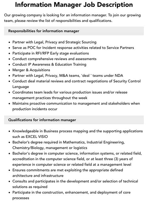 Information Management Jobs: A Comprehensive Overview for Career Seekers