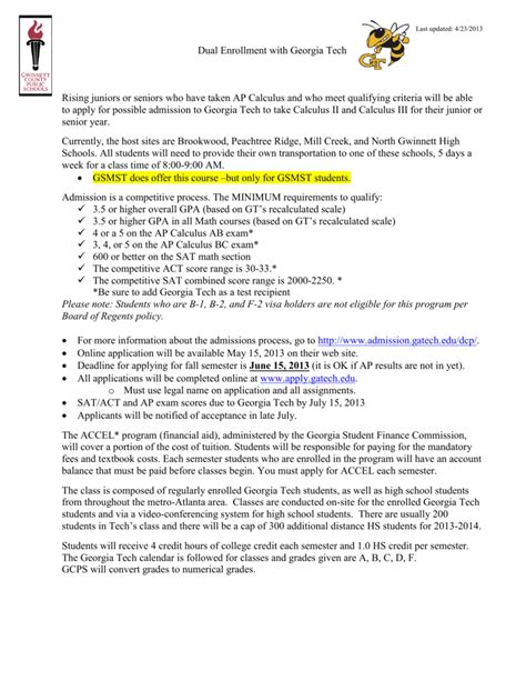 Georgia Tech Dual Enrollment Math: A Comprehensive Guide to Success