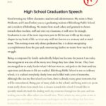 High School Graduation Speech: Embracing the Unknown Tables