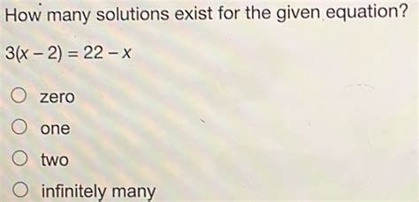 How Many Solutions Exist for the Given Equation?
